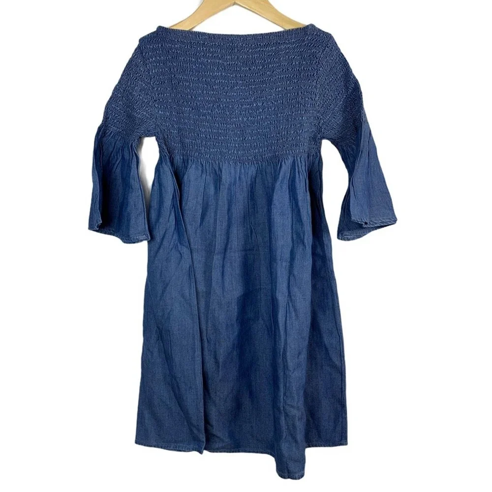 Gap smocked dress ruffle sleeve‎ S 6-7